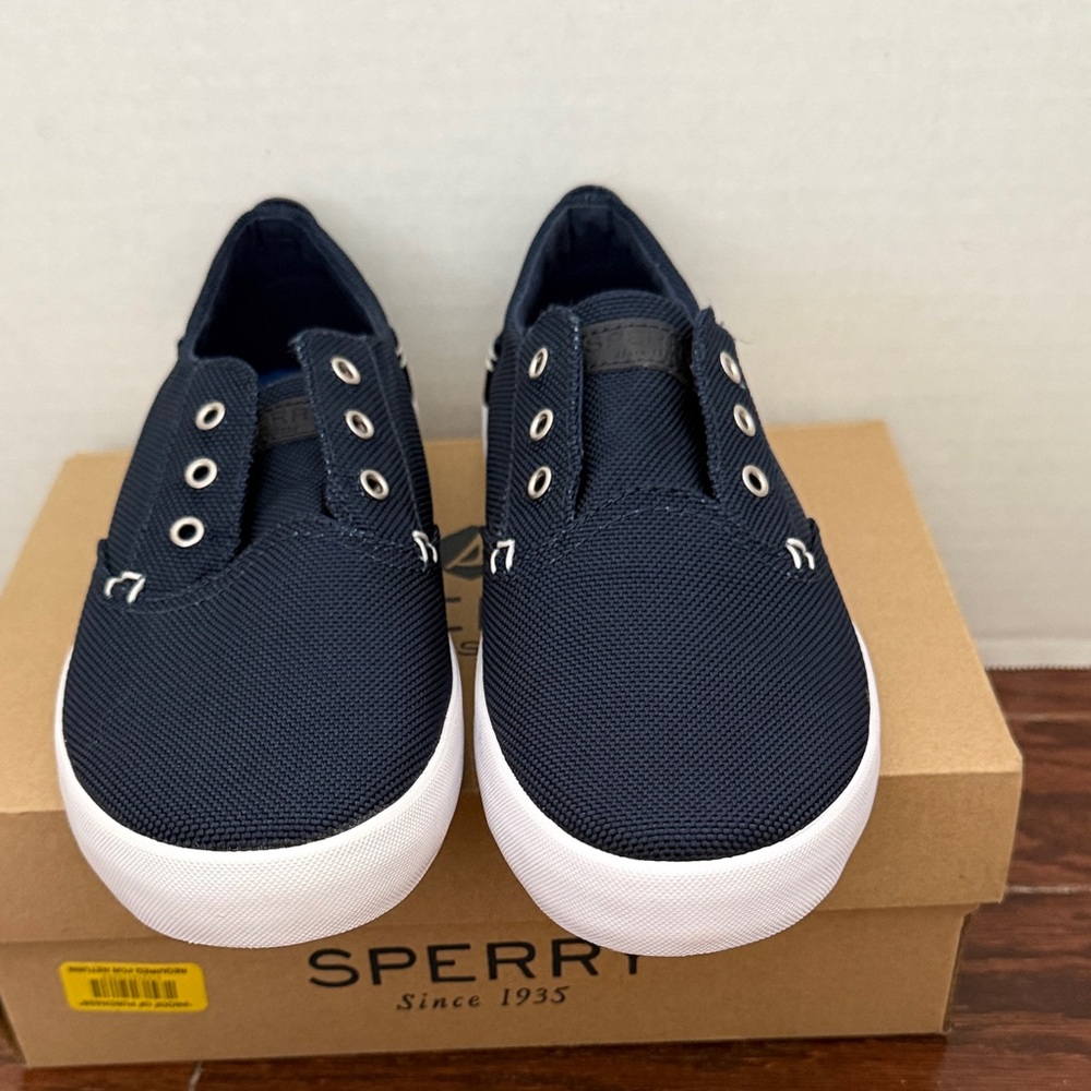 Sperry NWT Dark Blue Canvas Slip-Ons